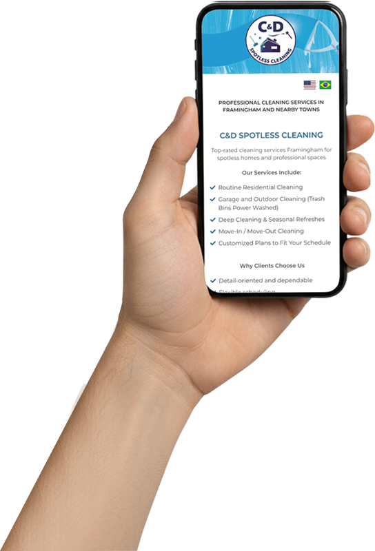 CD Spotless Cleaning (Professional Cleaning Services in Framingham MA and nearby towns) Cartão Virtual e Business Card